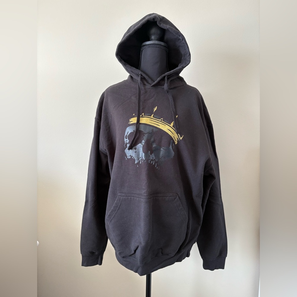 Ladies “Adjust Your Crown” black hoodie with skull design